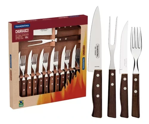 SET JUEGO P/CHURASCO 14 PIEZAS TRAMONTINA 