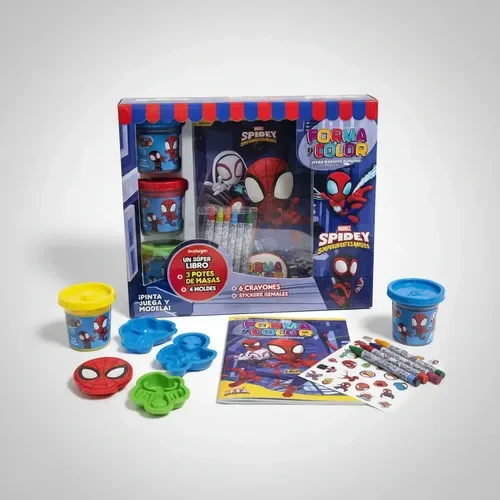 CAJA FORMA y COLOR+ LIBRO PINTAR N*4 SPIDEY