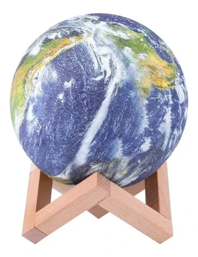 LAMPARA PLANETA TIERRA 15cm. C/BASE