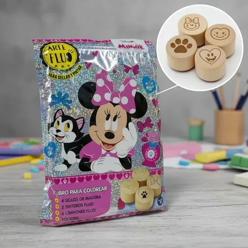 ARTE FLUO + LIBRO PINTAR N*1 MINNIE