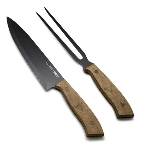 CUCHILLO +TENEDOR P/ASADO WAYU