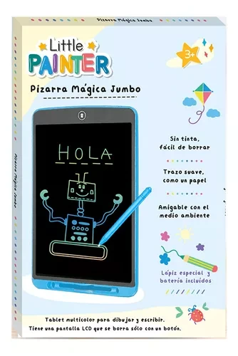 PIZARRA MAGICA  DE MANO NEGRA LCD. 18x28.