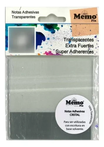 NOTA ADH. 75x75mm.50hjs.TRANSPARENTE CRISTAL