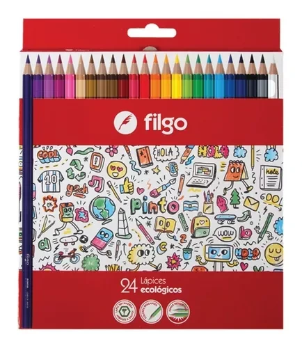 LAP.COLORES 24u.LARGOS PINTO FILGO