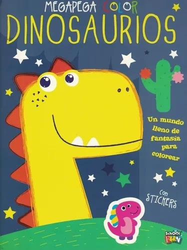 COL.MEGACOLOR C/STICKERS: DINOSAURIOS