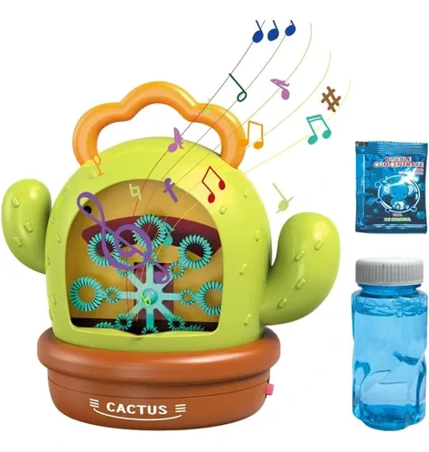 BURBUJERO CACTUS C/LUZ Y MUSICA