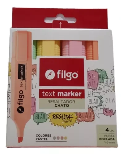 RESALT.GSO.P/CHATA TEXT MARKER x4u.PASTEL