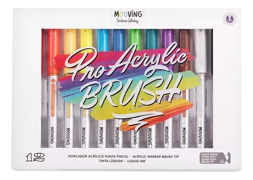 MARC.x12u.BRUSH ACRILICOS COLORING