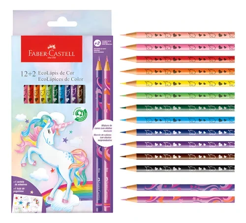 LAP.COLORESx12u.+2 EF.MEZCLA UNICORNIO F.CASTELL