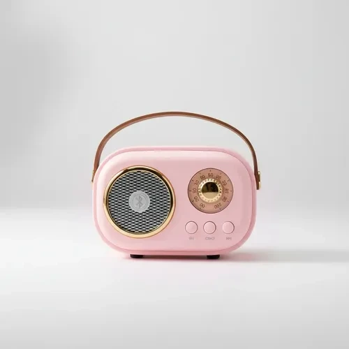 PARLANTE VINTAGE BLUETOOTH PINK