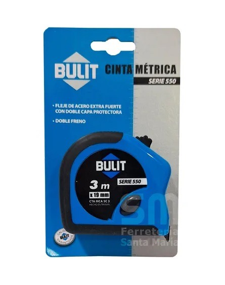 CINTA METRICA SERIE 550 3m.x 19mm DE ANCHO BULIT