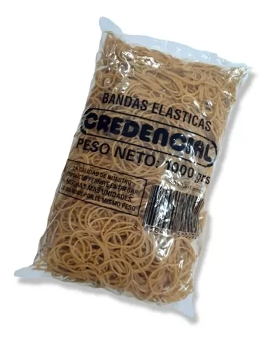 BANDAS ELASTICAS BOLSA X 1000grs. CREDENCIAL.