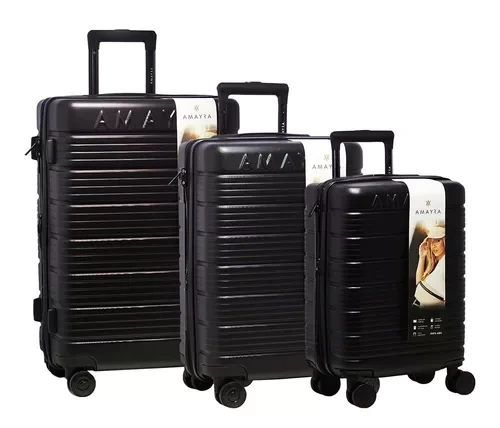 VALIJA EXTENSIBLE GDE.39x28x64cm. NEGRA AMAYRA