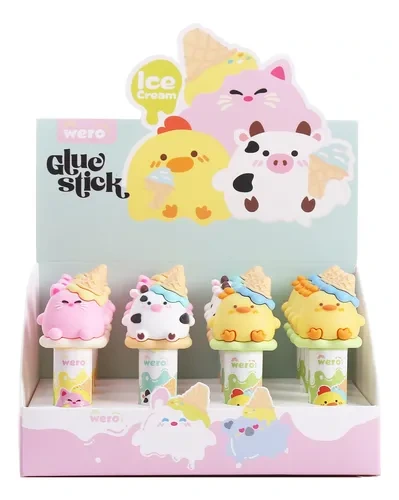 ADHESIVO BARRA 9grs.ICE CREAMS ANIMALS