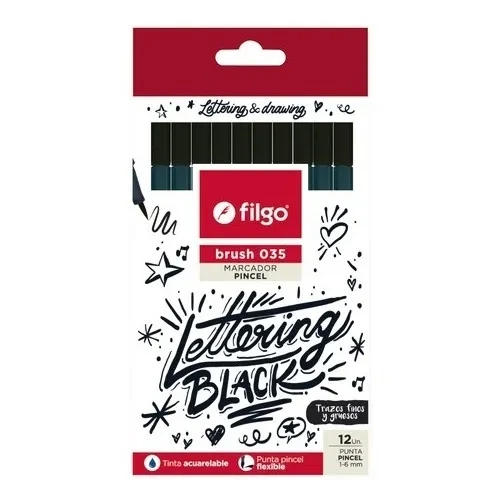 MARC. BRUSH 035 negro 1-6mm. FILGO