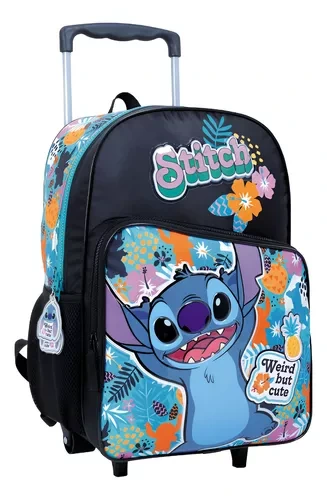 MOCHILA C/CARRO 16" STITCH