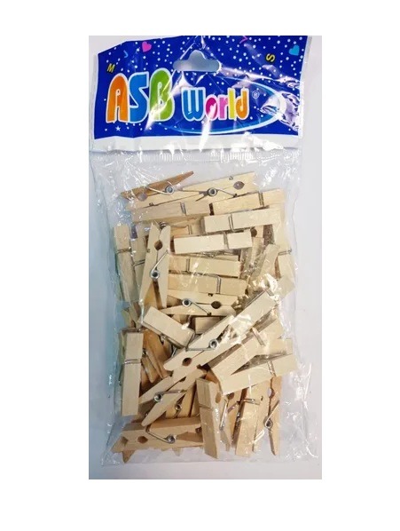 BROCHE MADERA NATURAL 6cm.x20u.
