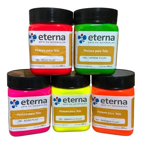 PINTURA P/TELA 250cc.COL.FLUO ETERNA