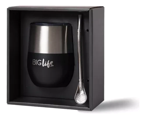 LIFE CUP RECIPIENTE 3 EN 1 DE ACERO BLACK.