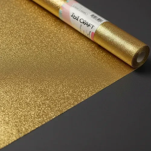 FOIL APTO P/LASER 32cm x 5m.GLITTER ORO IBI