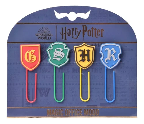 SEÑALADOR C/CLIP X 4u. C/ESCUDOS HARRY POTTER
