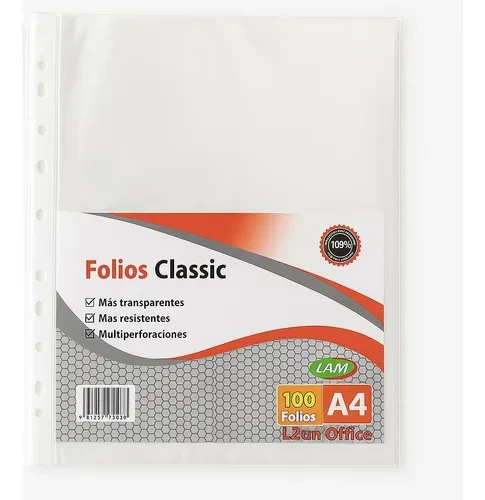 FOLIOS ESC. x10u.50mc.CRISTAL LAMA