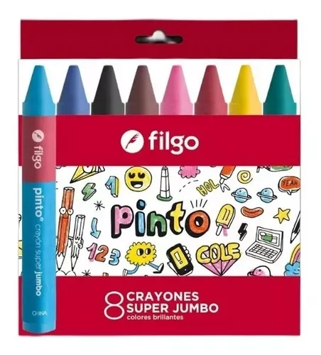CRAYONES SUPER JUMBO PINTO x8u.FILGO
