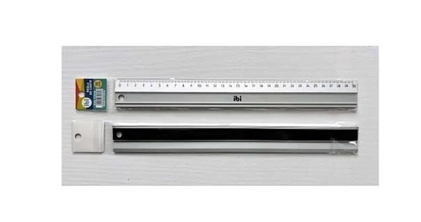 REGLA ACERO INOX.20cm. SEG.ANTIDESLIZ.IBI