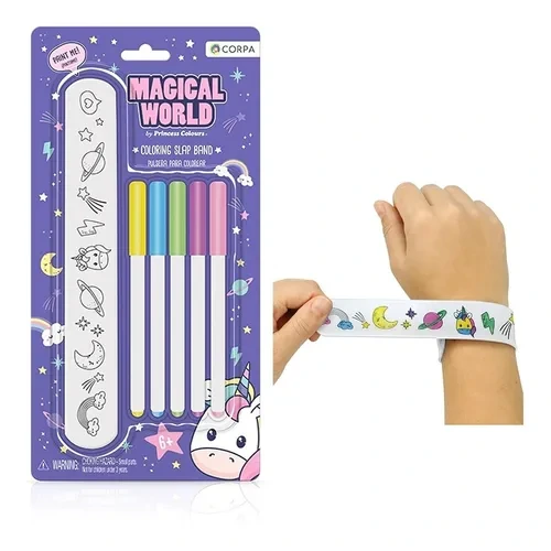 SET BIJOU PULSERA P/COLOREAR UNICORN