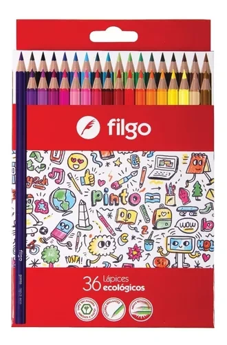 LAP.COLORES 36u.LARGOS PINTO FILGO