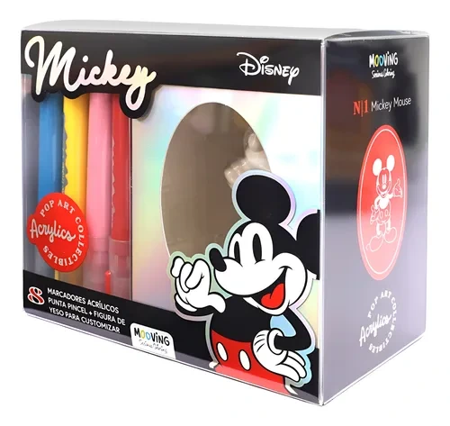 POP ART:MARC.x8u.ACRIL. +  FIGURA MICKEY COLORING
