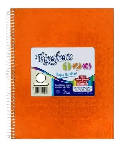 CUAD.21x27 C/ESP.60HR.T/D. 1.2.3. NARANJA TRIUNF.