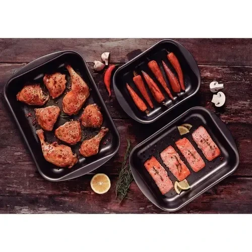 SET ASADERA RECT. 22/28/34cm.TRAMONTINA 