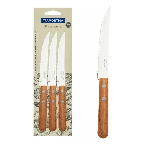 CUCHILLO P/ASADO DYNAMIC x3u. TRAMONTINA 