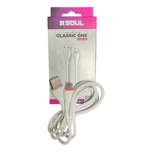 CABLE DE DATOS ONE 1m USB A MICRO USB . SOUL