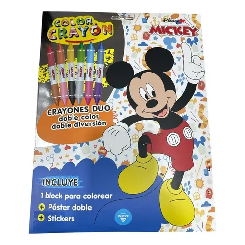 COLOR CRAYON + BLOCK PINTAR N*3 MICKEY