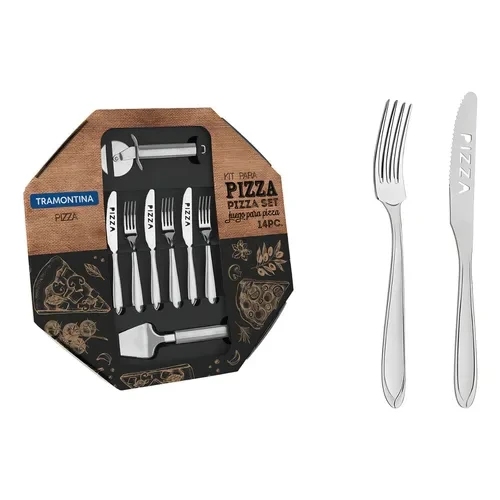 SET JUEGO CUBIERTOS P/PIZZA 14pzas.TRAMONTINA