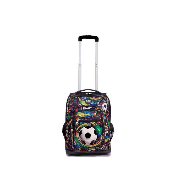 MOCHILA C/ CARRO B/GOMA GRIS FUTBOL ELF
