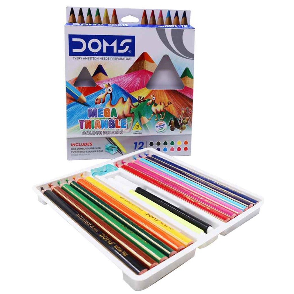 LAP.COLORES x12u.LARGOS TRI MEGA  5mm DOMS 