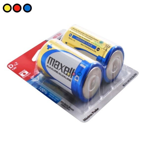 PILAS MAXELL GRANDE D-2 BLISTER X 2 ALCALINAS.