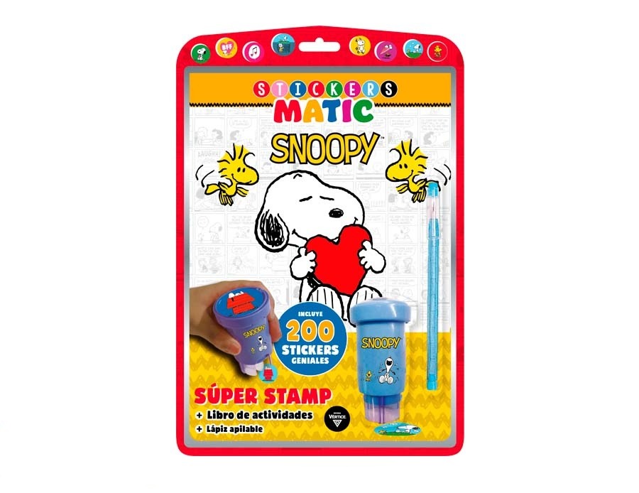 STICKERS MATIC + LIBRO ACT.N* 3 SNOOPY