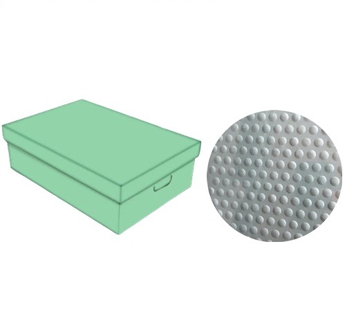 CAJA CHICA VERDE PASTEL 31x22x12  INK DROP