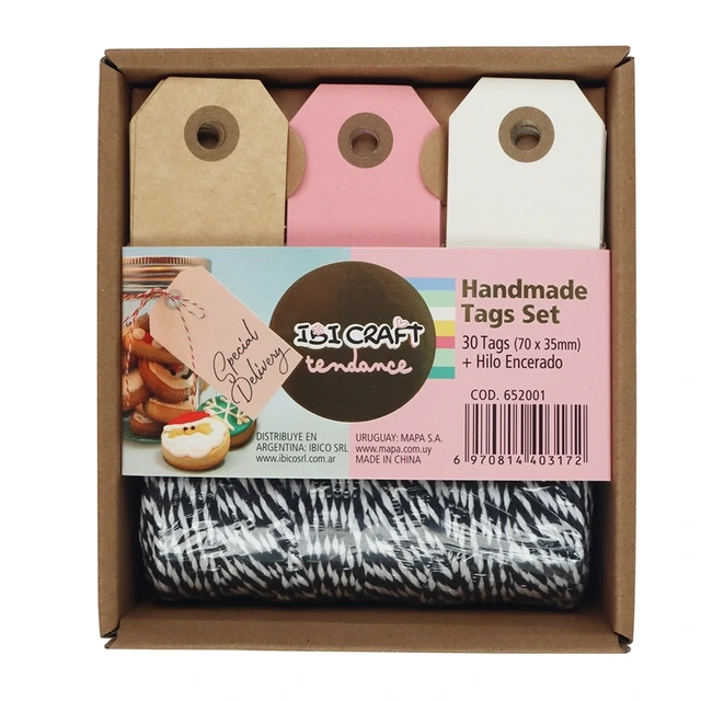 SET TAG x30u. C/HILO ENCERADO RJ/BCO