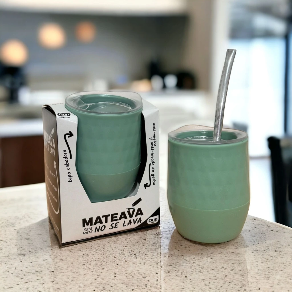 MATE CON TAPA MATEAVA VERDE  MENTA