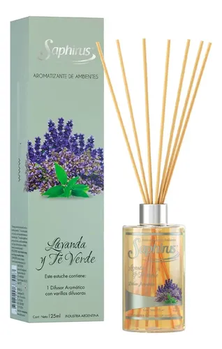 DIFUSOR C/VARILLAS 125ml.LAV Y TÉ VERDE SAPHIRUS