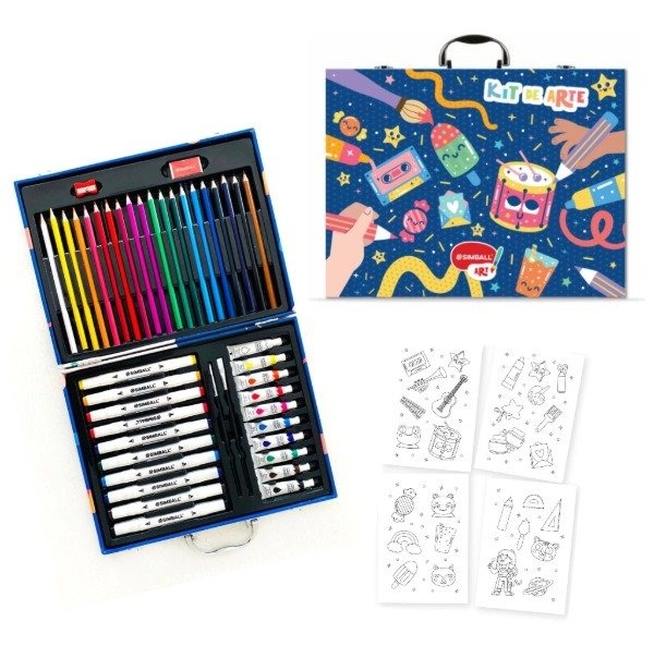 SET DE ARTE 48pcs. AZUL