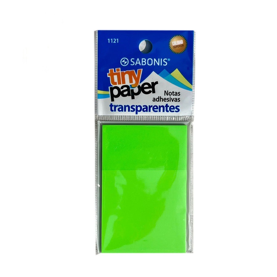 NOTA ADH. 50 x76mm.30hjs.FLUO TRANSP. SABONIS