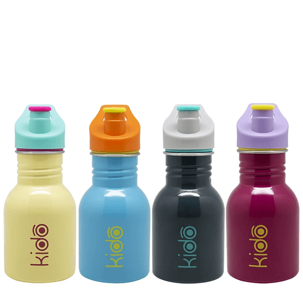 BOTELLA P/AGUA METALICA 335ml. KIDO
