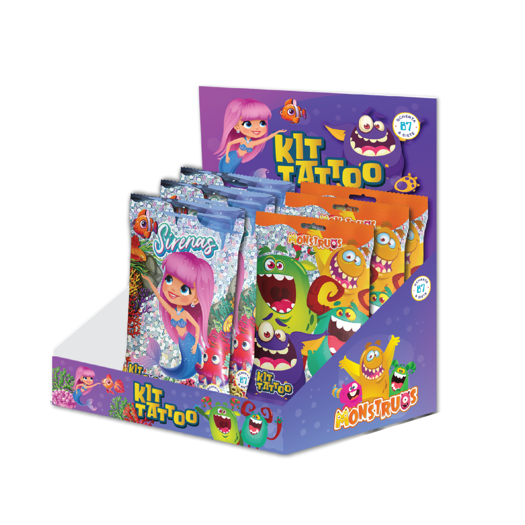 SET DE ARTE KIT TATOO MONSTRUOS