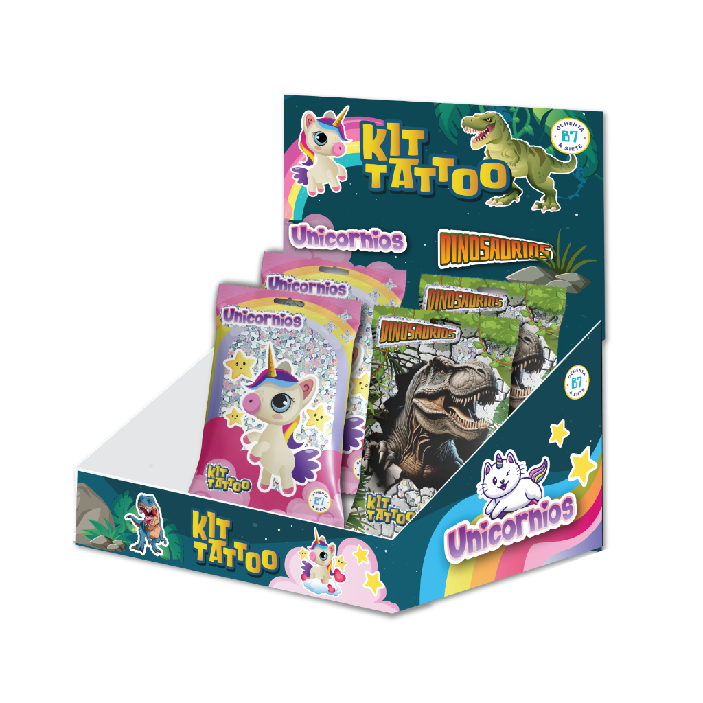 SET DE ARTE KIT TATOO DINOSAURIOS